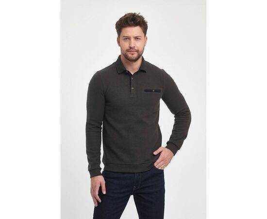 Polo Collar Sweatshirt