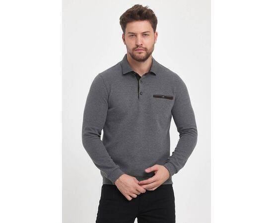 Polo Collar Sweatshirt