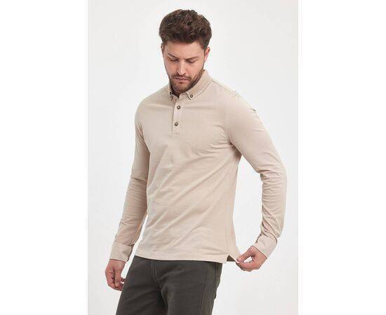 Polo Neck Sweatshirt with Buttons