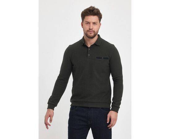 Polo Collar Sweatshirt