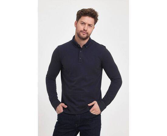 Polo Neck Sweatshirt with Buttons