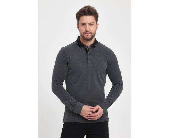 Polo Neck Sweatshirt with Buttons