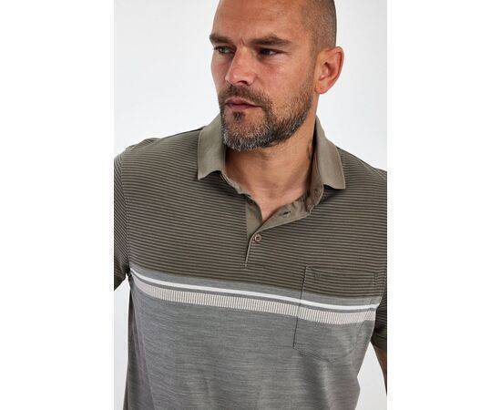 Polo Neck Short Sleeve T-shirt with Pocket