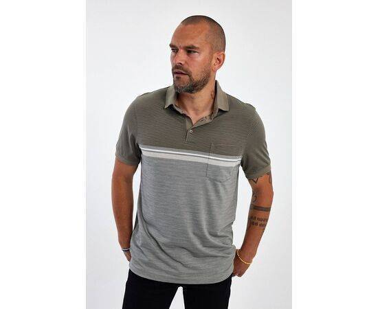 Polo Neck Short Sleeve T-shirt with Pocket