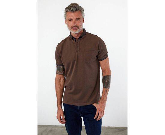 Polo Collar Short Sleeve T-Shirt with Pockets