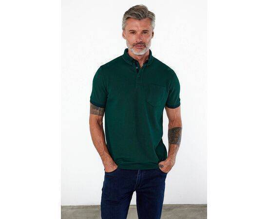 Polo Collar Short Sleeve T-Shirt with Pockets