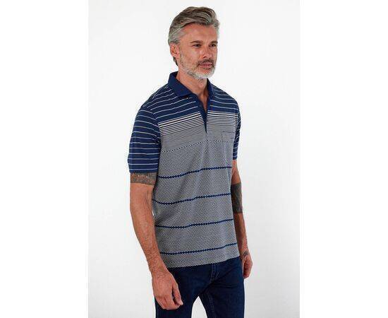 Polo Collar Short Sleeve T-Shirt with Pockets