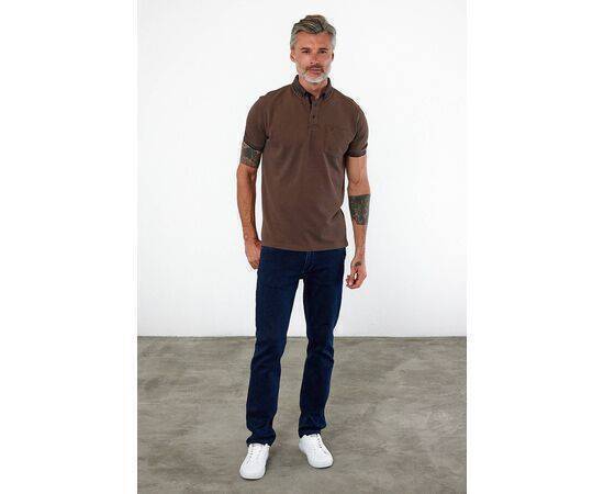 Polo Collar Short Sleeve T-Shirt with Pockets