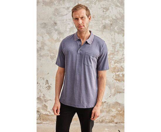 Polo Collar Short Sleeve T-Shirt with Pockets