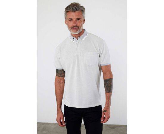 Polo Collar Short Sleeve T-Shirt with Pockets