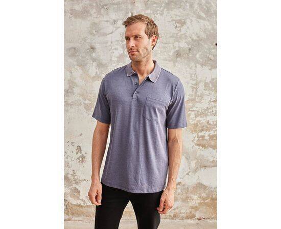 Polo Collar Short Sleeve T-Shirt with Pockets