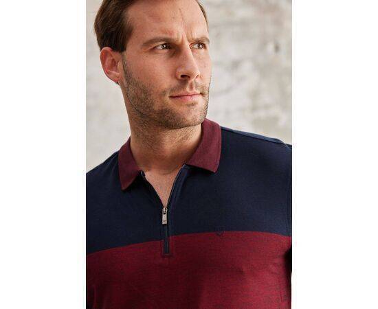 Zippered Polo Neck Short Sleeve T-Shirt