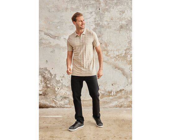 Zippered Polo Neck Short Sleeve T-Shirt