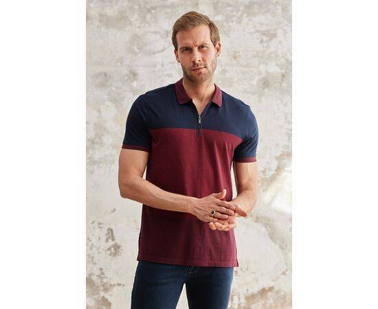 Zippered Polo Neck Short Sleeve T-Shirt