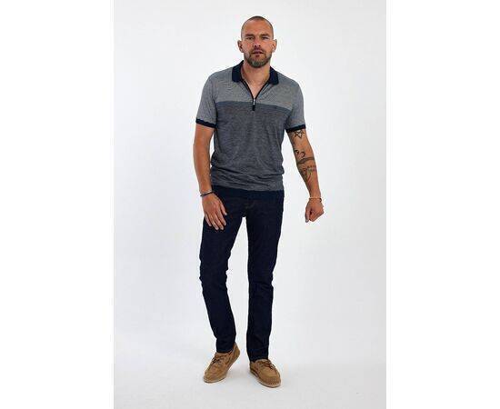 Zippered Polo Neck Short Sleeve T-shirt