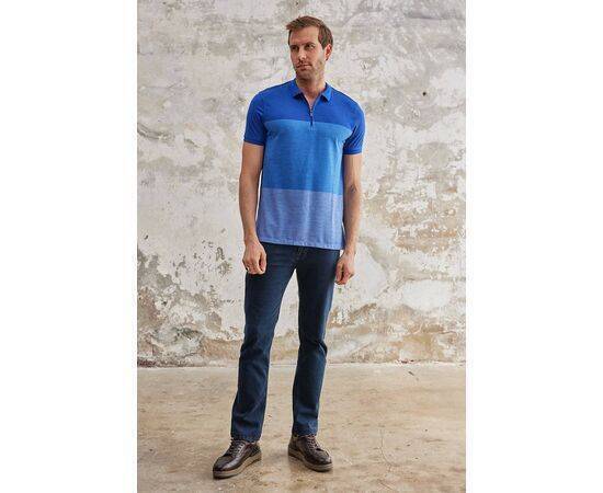 Zippered Polo Neck Short Sleeve T-Shirt