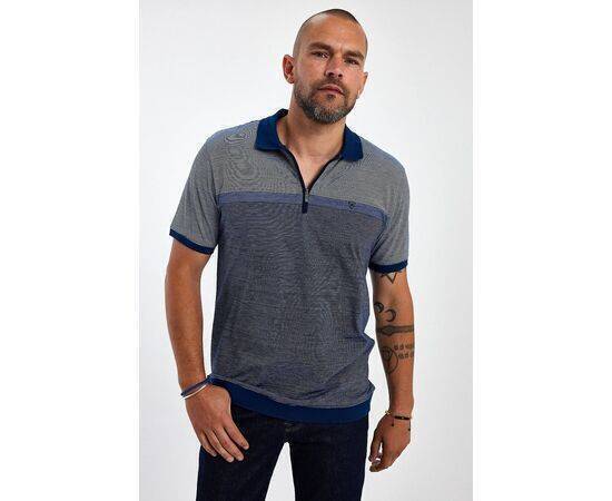 Zippered Polo Neck Short Sleeve T-shirt