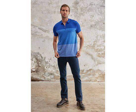 Zippered Polo Neck Short Sleeve T-Shirt