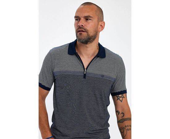 Zippered Polo Neck Short Sleeve T-shirt