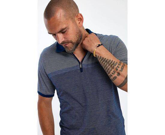 Zippered Polo Neck Short Sleeve T-shirt