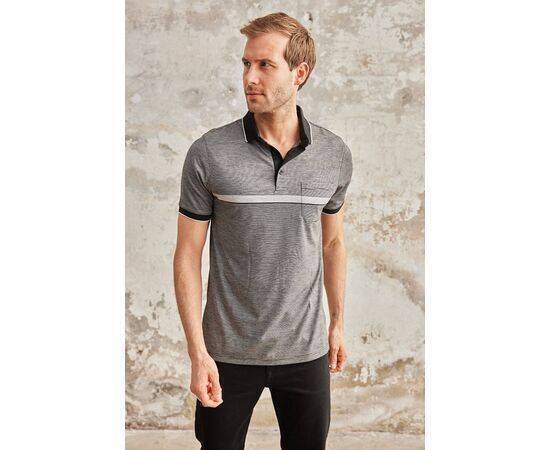 Striped Polo Neck Short Sleeve T-Shirt