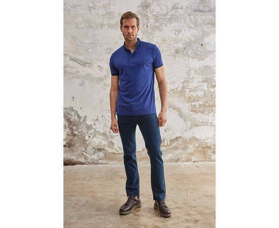 Polo Collar Short Sleeve T-Shirt with Collar Button Fastening