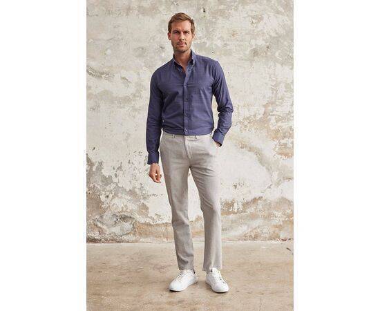 Linen Chino Trousers with Side Pockets