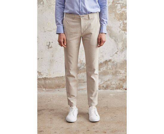 Linen Chino Trousers with Side Pockets