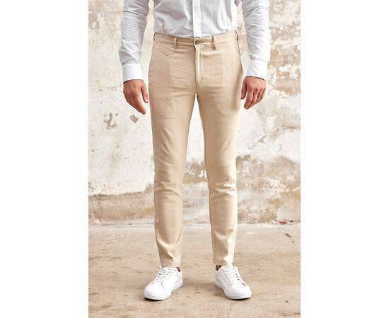 Linen Chino Trousers with Side Pockets