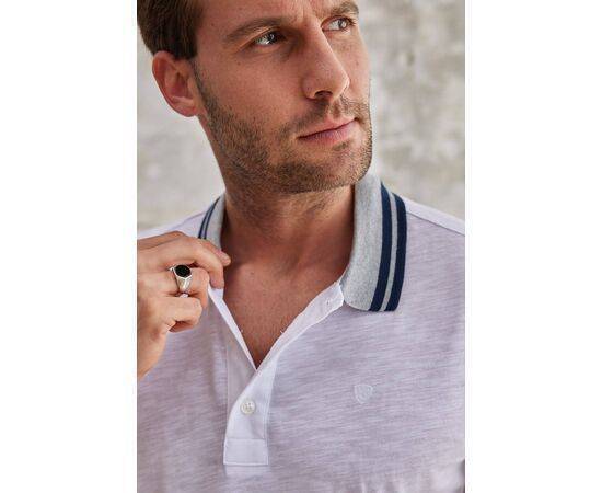 Striped Polo Neck Short Sleeve T-Shirt