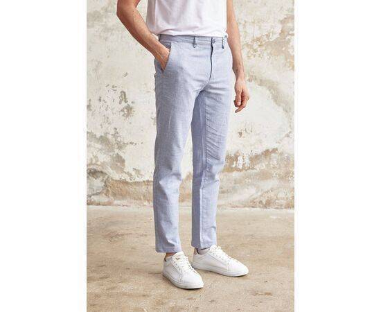 Linen Chino Trousers with Side Pockets