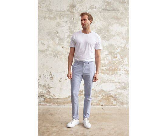 Linen Chino Trousers with Side Pockets