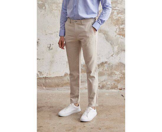 Linen Chino Trousers with Side Pockets