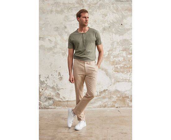 Linen Chino Trousers with Side Pockets