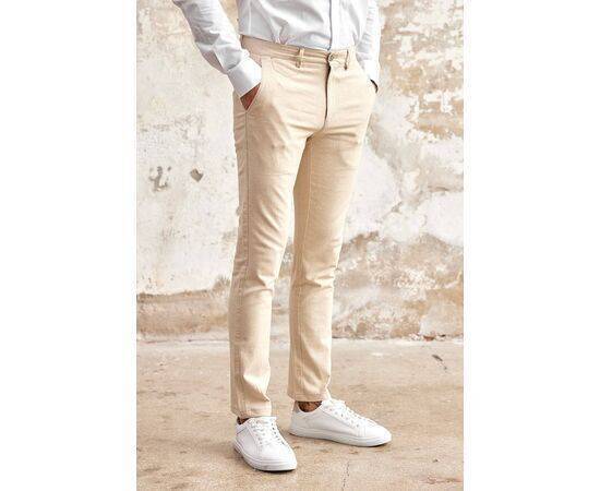 Linen Chino Trousers with Side Pockets