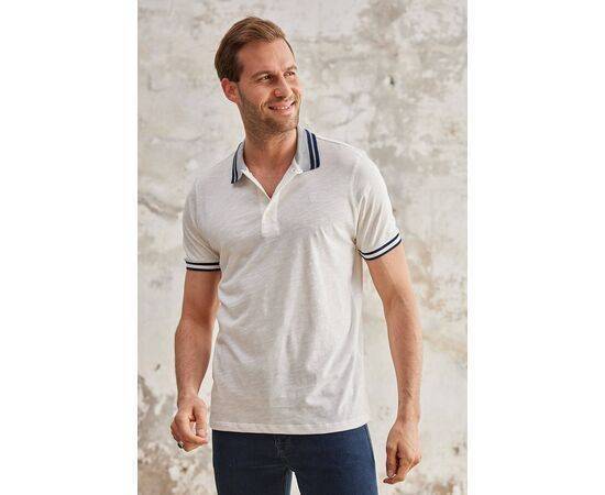 Striped Polo Neck Short Sleeve T-Shirt