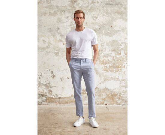 Linen Chino Trousers with Side Pockets