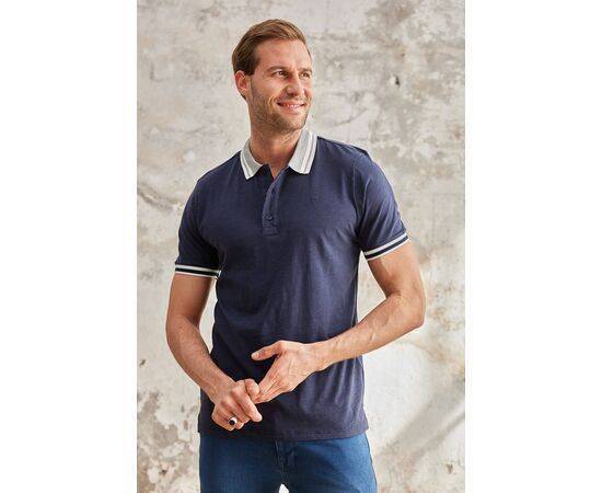 Striped Polo Neck Short Sleeve T-Shirt