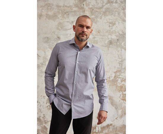 Italian Collar Striped Long Sleeve Shirt