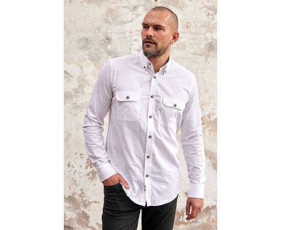 Gabardine Collar Long Sleeve Shirt with Pockets