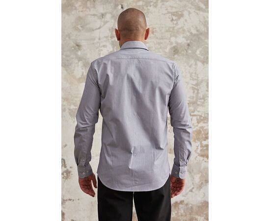 Italian Collar Striped Long Sleeve Shirt