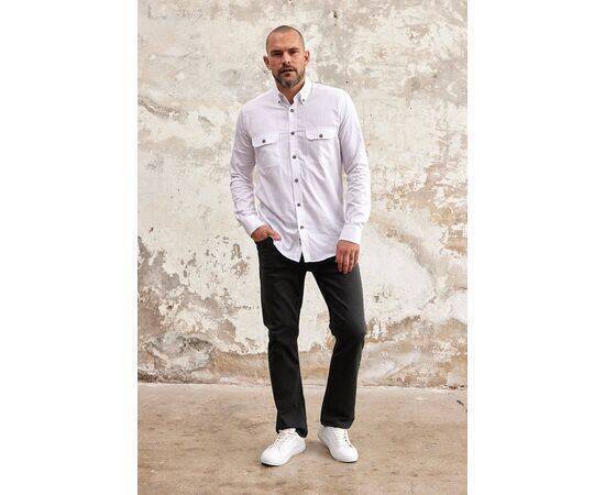 Gabardine Collar Long Sleeve Shirt with Pockets