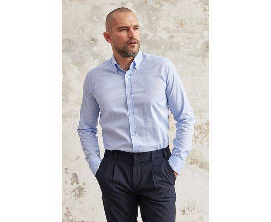 Classic Fit Long Sleeve Buttoned Collar Cotton Shirt