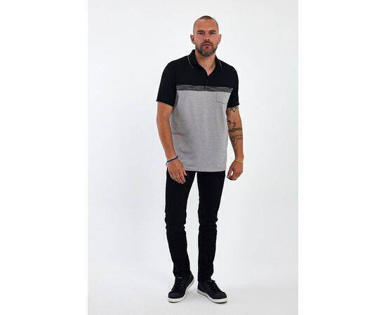 Polo Neck Short Sleeve T-shirt with Pocket