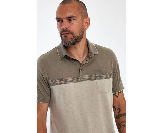 Polo Neck Short Sleeve T-shirt with Pocket