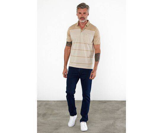 Polo Collar Short Sleeve T-Shirt with Pockets