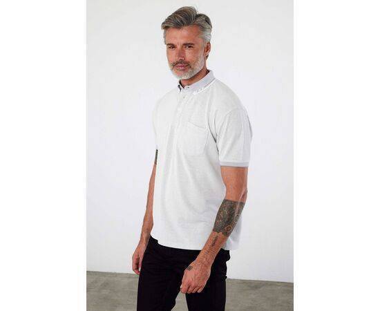 Polo Collar Short Sleeve T-Shirt with Pockets