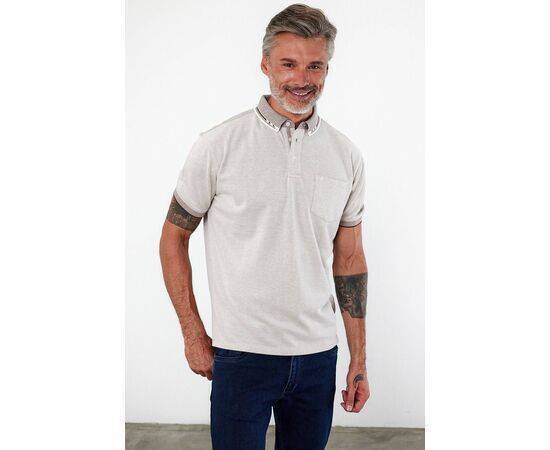 Polo Collar Short Sleeve T-Shirt with Pockets