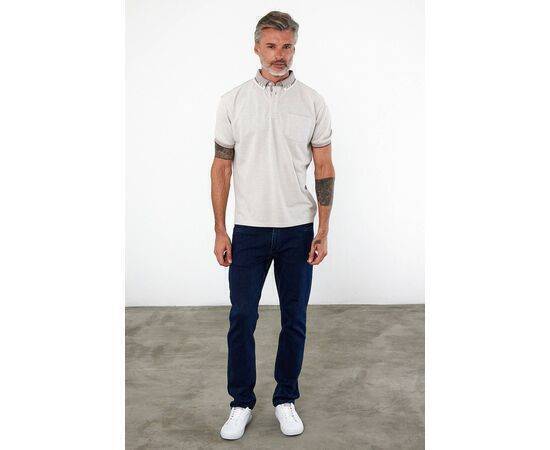 Polo Collar Short Sleeve T-Shirt with Pockets