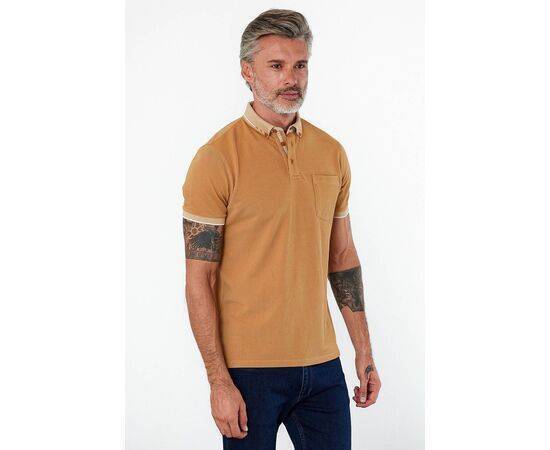 Polo Collar Short Sleeve T-Shirt with Pockets